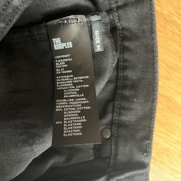 The Kooples Jeans Womens 27 Black Vestiaire Carry-Over Straight Leg Denim - Picture 8 of 10